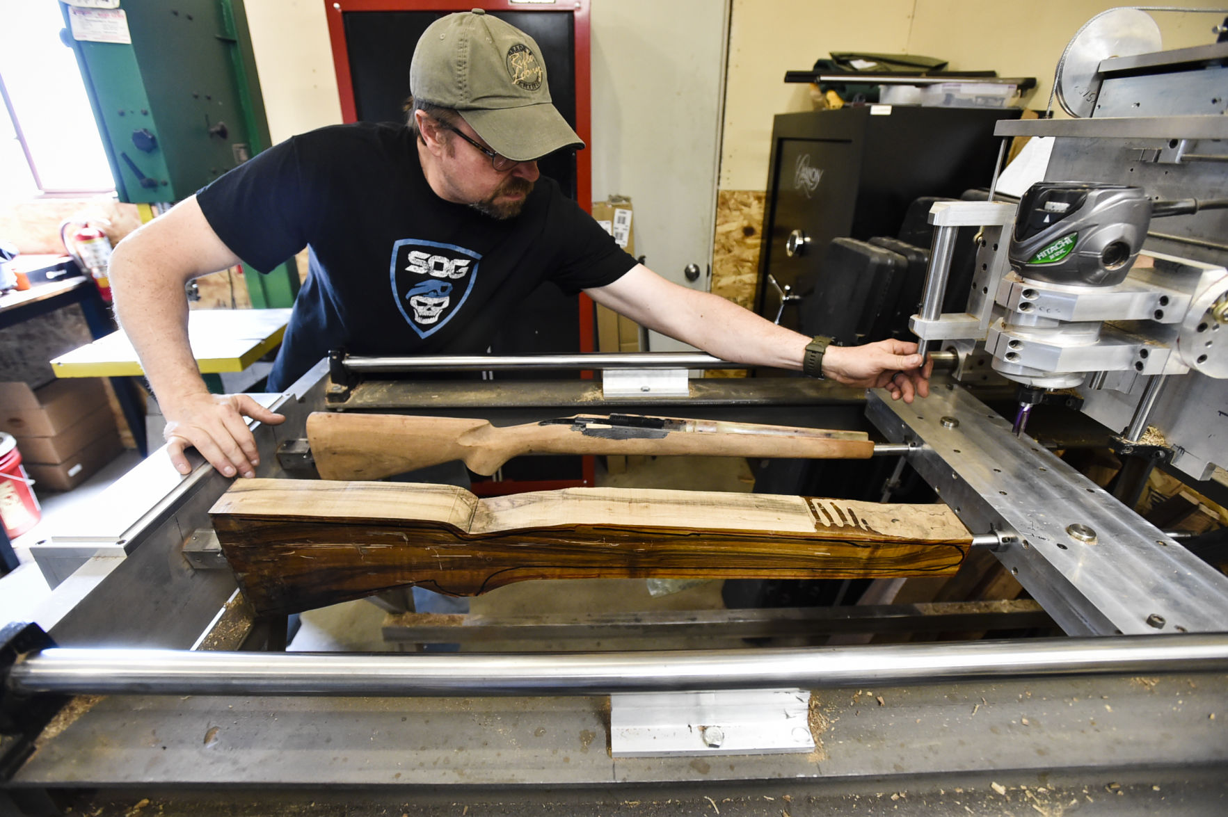 McLaughlin duplicates a rifle stock